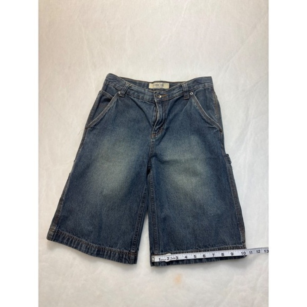 Cherokee Carpenter Fit Denim Shorts Blue Jean, Size 16,‎ Cotton - Picture 5 of 6